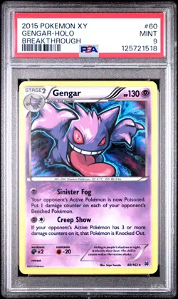 2015 POKEMON XY BREAKTHROUGH #60 GENGAR-HOLO PSA 9 - Image 1
