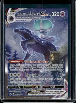 2021 Pokemon SWSH Chilling Reign Shadow Rider Calyrex VMAX #205/198 - Image 1