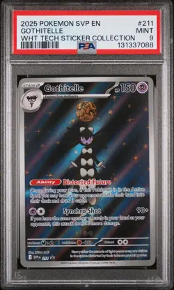 2025 POKEMON SVP WHITE FLARE TECH STICKER COLLECTION GOTHITELLE PSA 9 - Image 1