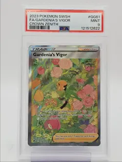 GARDENIA'S VIGOR 2023 POKEMON CROWN ZENITH ULTRA RARE GG61/GG70 PSA 9 Q0004 - Image 1