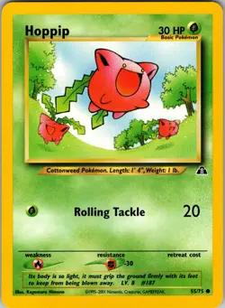 Hoppip 55/75 Neo Discovery Pokemon TCG NM - Image 1