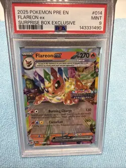 PSA 9 Flareon ex 014/131 Prismatic Evolutions Stamped Promo Pokemon TCG - Image 1