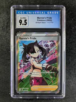2022 Pokemon MARNIE'S PRIDE 171/172 Brilliant Stars Ultra Rare Holo ENG CGC 9.5 - Image 1