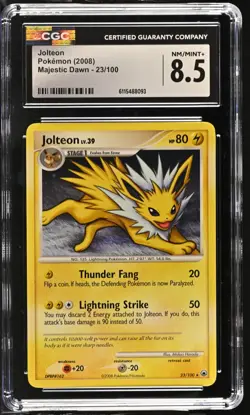 CGC NM/Mint+ 8.5 Pokemon Jolteon 23/100 2008 Majestic Dawn - Image 1