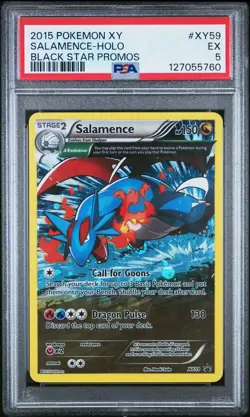 2015 POKEMON XY BLACK STAR PROMOS #XY59 SALAMENCE-HOLO PSA 5 - Image 1