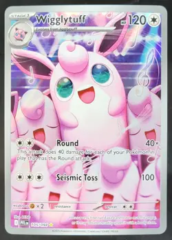 2025 Pokemon Phantasmal Flames Wigglytuff #105/094 Illustration Rare MS7 - Image 1