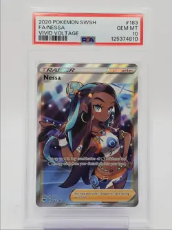 NESSA 2020 POKEMON SWSH VIVID VOLTAGE ULTRA RARE 183/185 PSA 10 Q0004 - Image 1