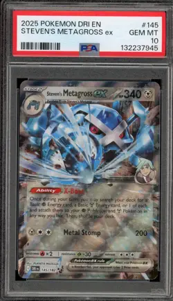 Pokemon Steven's Metagross ex Destined Rivals Double Rare #145 PSA 10 Gem Mint - Image 1