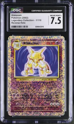 Alakazam 1/110 Reverse Holo Legendary Collection Pokemon CGC 7.5 Near Mint+ *010 - Image 1