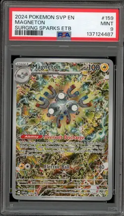 Pokemon Magneton Surging Sparks ETB Promo SVP EN 159 PSA 9 Mint - Image 1