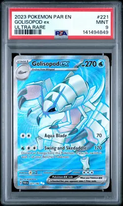 2023 POKEMON PAR EN-PARADOX RIFT ULTRA RARE #221 GOLISOPOD EX PSA 9 - Image 1