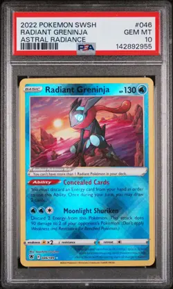 2022 POKEMON SWORD & SHIELD ASTRAL RADIANCE #046 RADIANT GRENINJA PSA 10 - Image 1