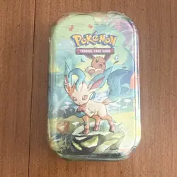 Pokemon TCG: Prismatic Evolutions Leafeon Mini Tin Factory Sealed - Image 1