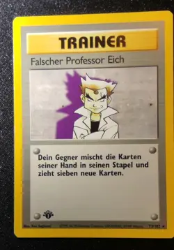 Pokemon Falscher Professor Eich 72/102 Basis Set ✨ 1. Edition De 🇩🇪 Near Mint - Image 1