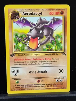 Pokemon TCG Aerodactyl Fossil First Edition Non-Holo 16/62 - Image 1
