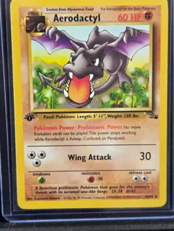 Pokemon TCG Aerodactyl Fossil First Edition Non-Holo 16/62 - Image 3