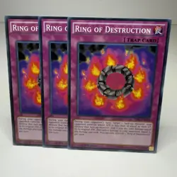 3x Yugioh Ring of Destruction SDKS-EN033 Common - LP-NM 💎 - Image 1