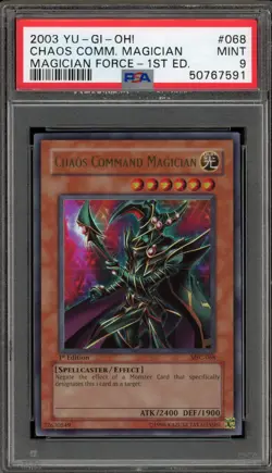 Yu-Gi-Oh! Chaos Command Magicians Force 1st Edition Ultra Rare MFC-068 PSA 9 - Image 1