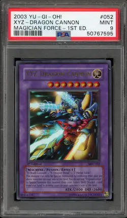 Yu-Gi-Oh! XYZ-Dragon Cannon Magicians Force 1st Edition Ultra Rare MFC-052 PSA 9 - Image 1