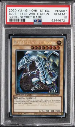 2020 YU-GI-OH! SPEED DUEL: BATTLE CITY BOX #EN087 BLUE-EYES WHITE DRAGON PSA 10 - Image 1