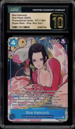 One Piece CCG Boa Hancock Illustration Bx. Vol. 1 Promo ST17-004 CGC 10 Pristine - Image 1