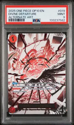 2025 ONE PIECE OP10-ROYAL BLOOD ALTERNATE ART #019 DIVINE DEPARTURE PSA 9 - Image 1