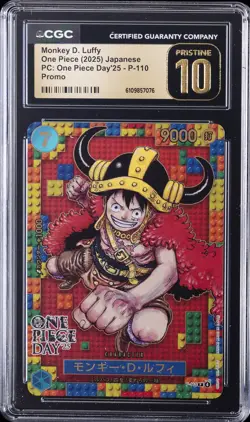 2025 ONE PIECE JPN PC: ONE PIECE DAY'25 PROMO MONKEY D. LUFFY CGC 10 PRISTINE - Image 1