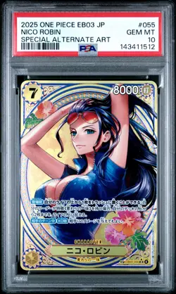 2025 ONE PIECE JPN EB03 ONE PIECE HEROINES EDITION NICO ROBIN PSA 10 - Image 1