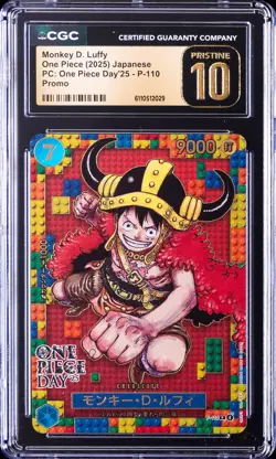 2025 ONE PIECE JPN PC: ONE PIECE DAY'25 PROMO MONKEY D. LUFFY CGC 10 PRISTINE - Image 1