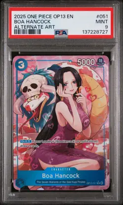 2025 ONE PIECE OP13-CARRYING ON HIS WILL ALTERNATE ART #051 BOA HANCOCK PSA 9 - Image 1