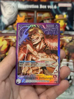 One Piece TCG Donquixote Doflamingo Alt Art Leader OP14-060 Azure English (LP!) - Image 1