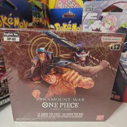 One Piece TCG Paramount War OP-02 Booster Box Red Bottom English Sealed New - Image 1