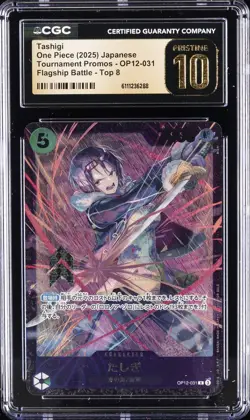2025 ONE PIECE JPN FLAGSHIP BATTLE #OP12-031 TASHIGI CGC 10 PRISTINE - Image 1