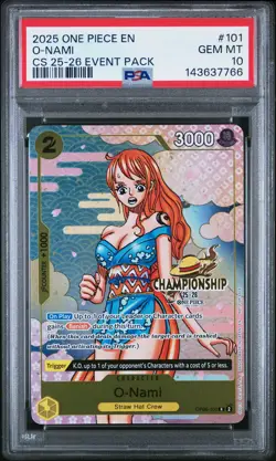2025 ONE PIECE CHAMPIONSHIP 2025-26 EVENT PACK #101 O-NAMI PSA 10 - Image 1