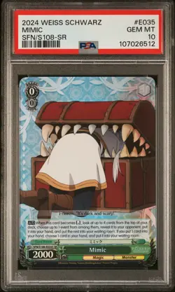 2024 WEISS SCHWARZ FRIEREN: BEYOND JOURNEY'S END SR #E035 MIMIC PSA 10 - Image 1