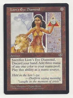 MTG MIRAGE: 1x NM/M Lion's Eye Diamond Magic the Gathering Card 3 Mana Any Color - Image 1