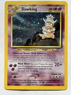 Slowking 14/111 Unlimited Holo Swirl Rare Neo Genesis Pokemon Card TCG #V3 - Image 1