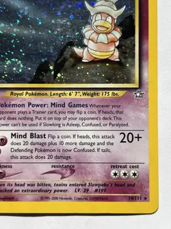 Slowking 14/111 Unlimited Holo Swirl Rare Neo Genesis Pokemon Card TCG #V3 - Image 5