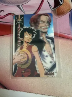 Luffy Shanks No. 226 SP 3D Insert One Piece Bandai Gumica Wafer Card Japan 2005 - Image 1