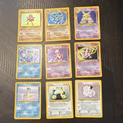 Pokemon Base Set Holo & Regular Card Lot 9 Wizards of the Coast - Image 1