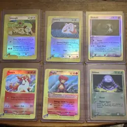 Pokemon TCG Lot 6 Holo Cards Smeargle Clefairy Duskull Ponyta Magby Grimer - Image 1
