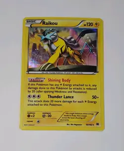 Pokemon Card Raikou 55/162 XY Breakthrough Rare Holo - Image 1