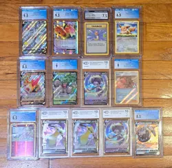 Pokemon Graded Card Lot of 13 - Mixed Grades and Graders - Image 1