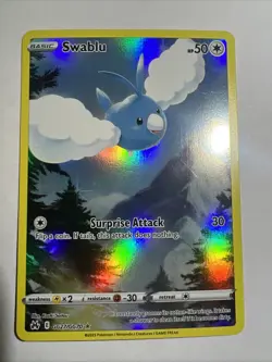 Pokemon TCG Swablu Crown Zenith: Galarian Gallery Holo Ultra Rare Card GG27/GG70 - Image 1