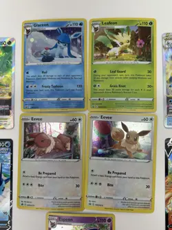 Pokemon TCG Sword & Shield Era Black Star Promo Eevee Evolution 11 Card Lot - Image 2