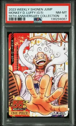 One Piece Card PSA8 Monkey D Luffy 55th Jump Promo 2023 Japanese - Image 1