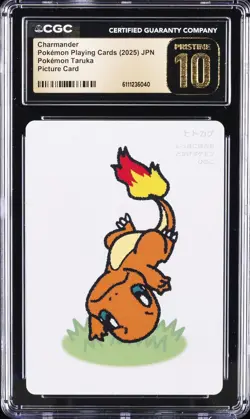 2025 POKEMON PLAYING CARDS JPN CHARMANDER CGC 10 PRISTINE - Image 1