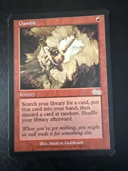 Gamble Urza's Saga Regular MtG Rare Red Sorcery Magic the Gathering - Image 1