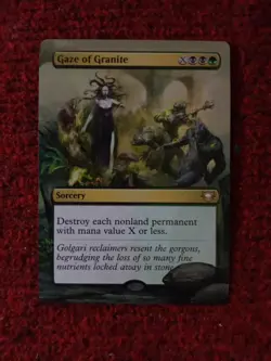 Gaze of Granite MTG Edge of Eternities Commander Hand Painted Full Altered Art v - Image 2