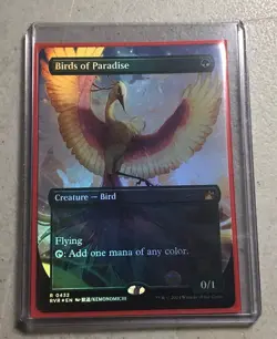 Birds of Paradise (Anime Borderless) Ravnica Remastered Foil NM - Image 1